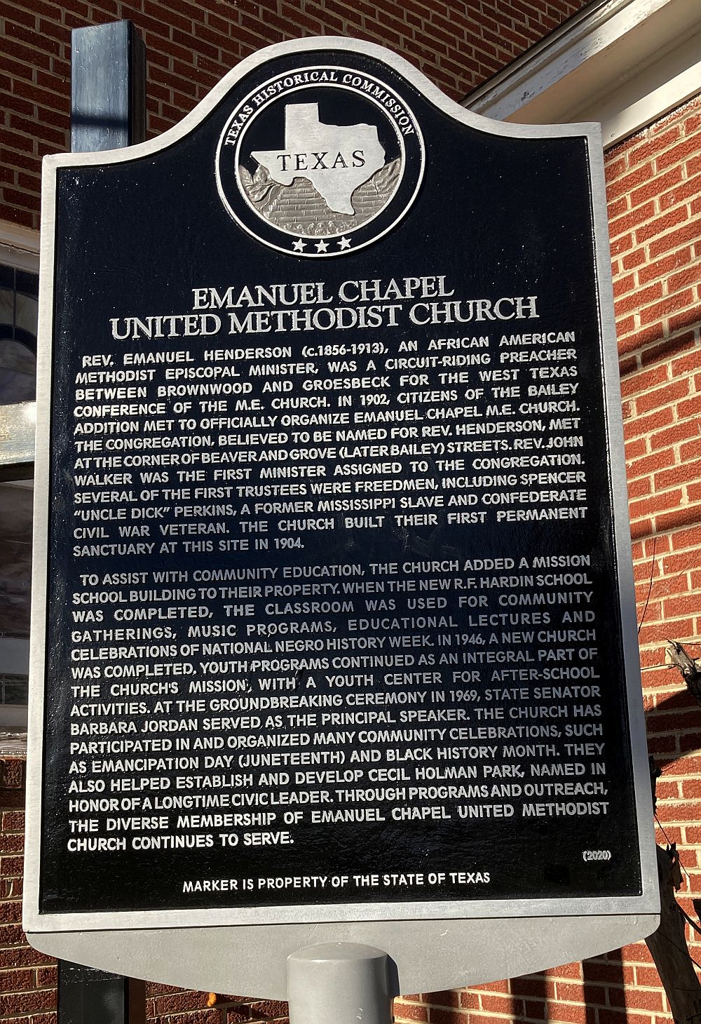 Emanuel Chapel Historical Marker