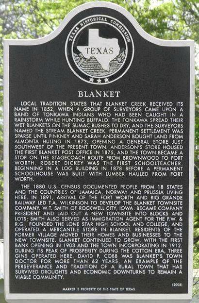 Blanket
                    Historical Marker