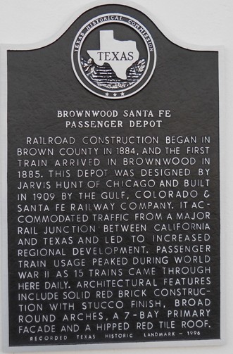 Brownwood Santa aFe
        Railroad Depot